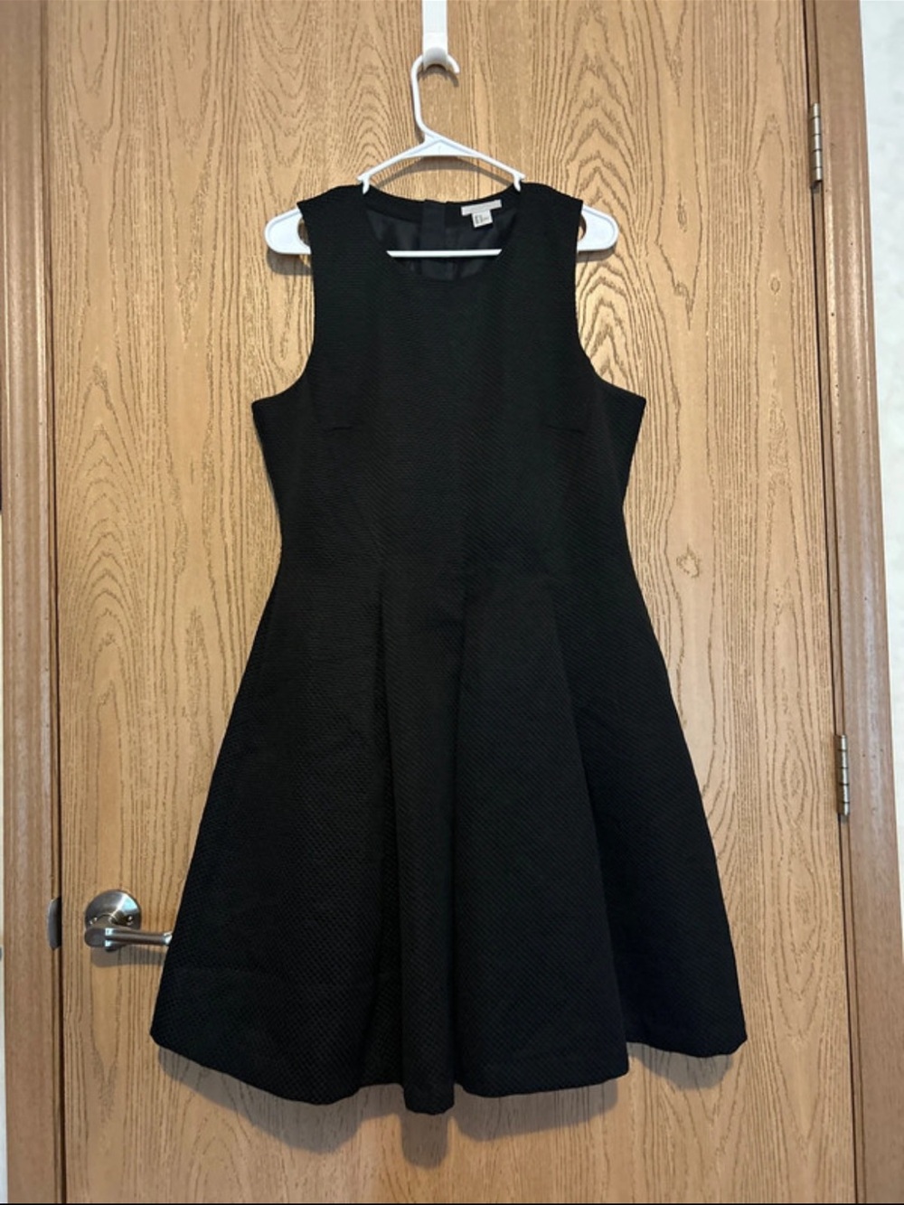 H&M Black Sleeveless Fit-and-Flare Mini Dress
